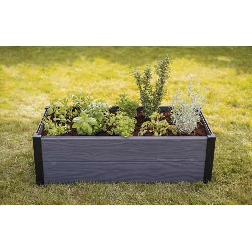 MAPLE TROUGH vyvýšený záhon šedý 106x32x50 cm záhradný Evote