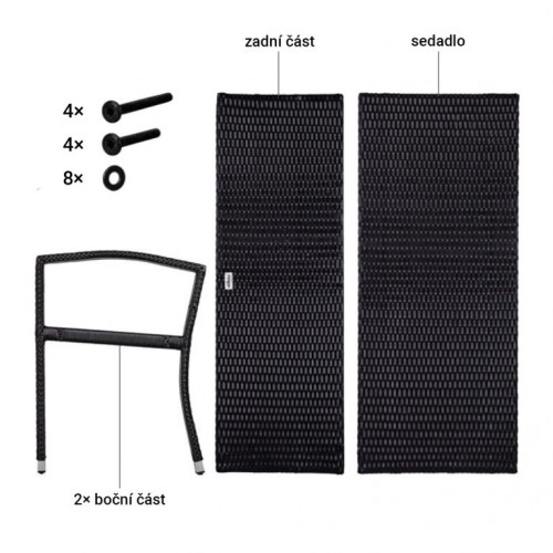 STILISTA záhradná polyratanová lavička 122 x 52 cm, krémová