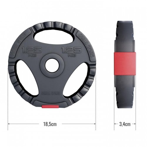 Gorilla Sports Kotúč potiahnutý plastom, výplň cement 1,25 kg