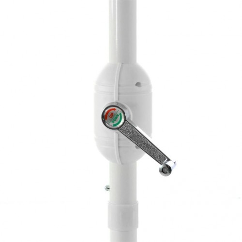 Polkruhový záhradný slnečník - zelený - 2,7 m