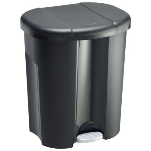 TRIO Odpadkový kôš, 2 x 15 l + 1 x 10 l, plast, čierny/sivý