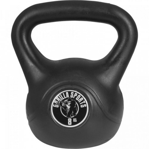 Gorilla Sports Sada kettlebell činiek, plast, čierna, 113 kg Gorilla Sports Sada kettlebell činiek, plast, čierna, 113 kg
