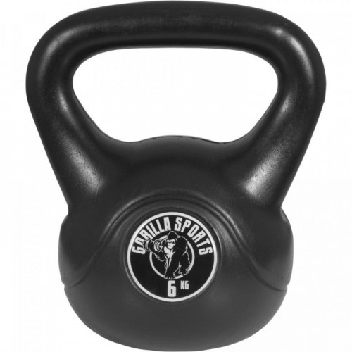 Gorilla Sports Sada kettlebell činiek, plast, čierna, 113 kg Gorilla Sports Sada kettlebell činiek, plast, čierna, 113 kg