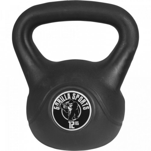Gorilla Sports Sada kettlebell činiek, plast, čierna, 113 kg Gorilla Sports Sada kettlebell činiek, plast, čierna, 113 kg