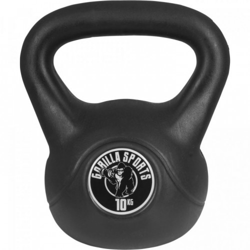 Gorilla Sports Sada kettlebell činiek, plast, čierna, 113 kg Gorilla Sports Sada kettlebell činiek, plast, čierna, 113 kg