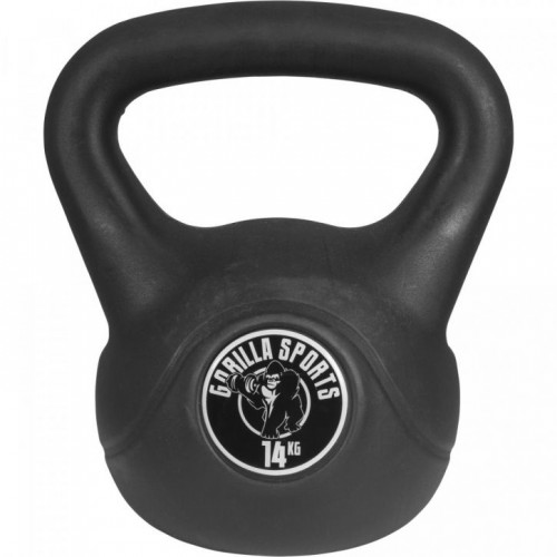 Gorilla Sports Sada kettlebell činiek, plast, čierna, 113 kg Gorilla Sports Sada kettlebell činiek, plast, čierna, 113 kg