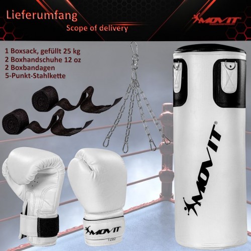 MOVIT Sada na boxovanie pre dospelých biela