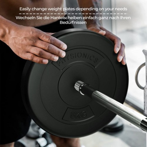 PHYSIONIC vzpieračský set so závažím, 120 cm, 20 kg PHYSIONIC vzpieračský set so závažím, 120 cm, 20 kg