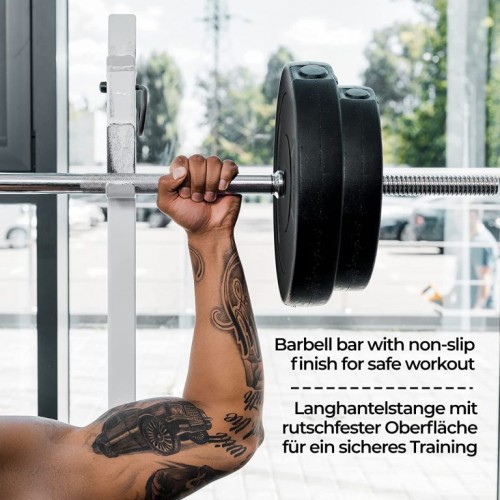 PHYSIONIC vzpieračský set so závažím, 120 cm, 20 kg PHYSIONIC vzpieračský set so závažím, 120 cm, 20 kg