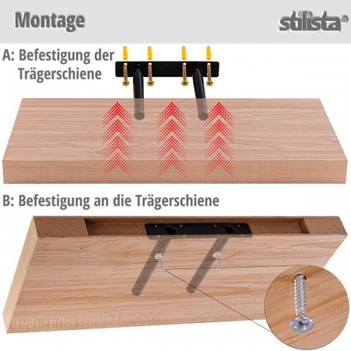Stilista nástenná polica Volato, 40 cm, svetlé drevo Stilista nástenná polica Volato, 40 cm, svetlé drevo