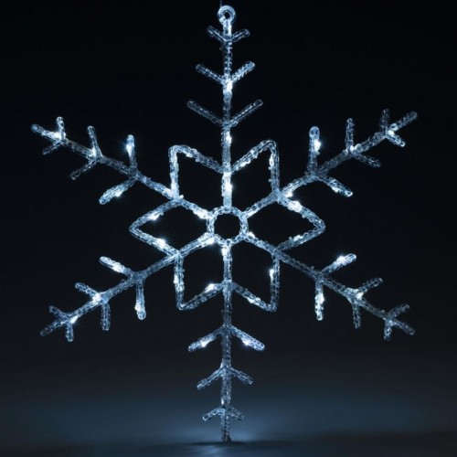 NEXOS Vianočná LED dekorácia, snehová vločka, 42 LED, 55 cm NEXOS Vianočná LED dekorácia, snehová vločka, 42 LED, 55 cm