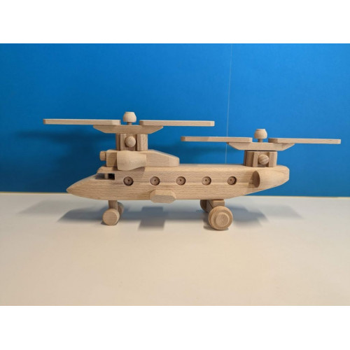 Drevená helikoptéra, 40 x 8 x 15 cm