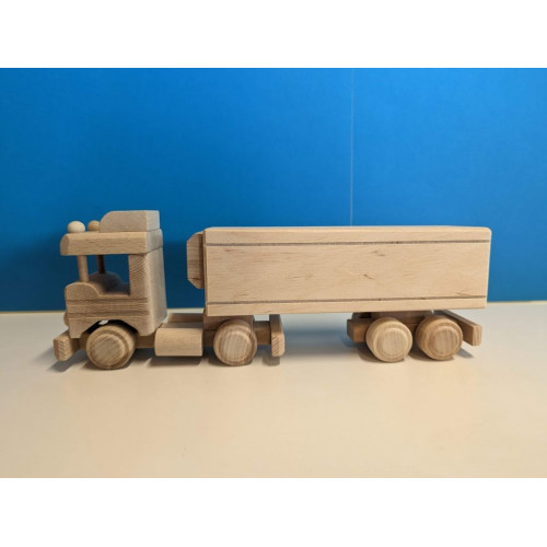 Drevený kamión s pokladničkou, 33 x 7 x 12 cm