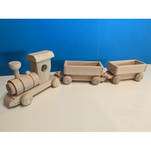 Drevený vláčik s vagónmi, 56 x 8 x 12 cm