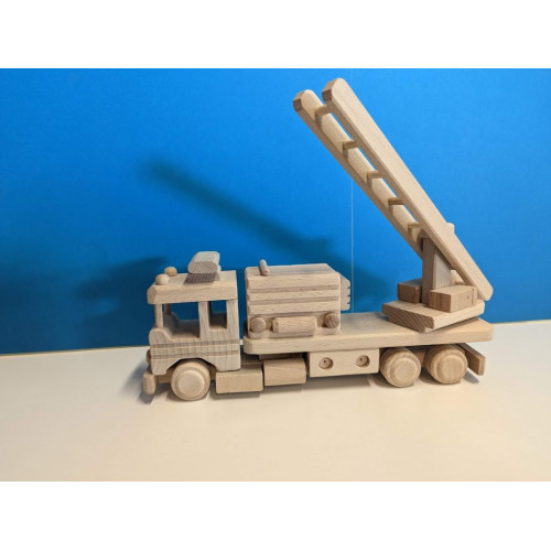 Drevené hasičské auto, 35 x 7 x 14 cm