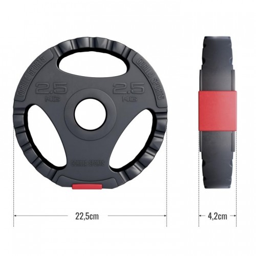Gorilla Sports Činkový kotúč Olympia, plast, 2,5 kg