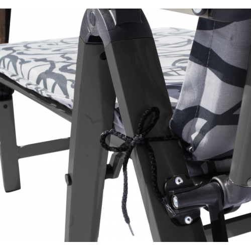 Záhradné polohovacie lehátko ASS COMFORT - antracit + čierna