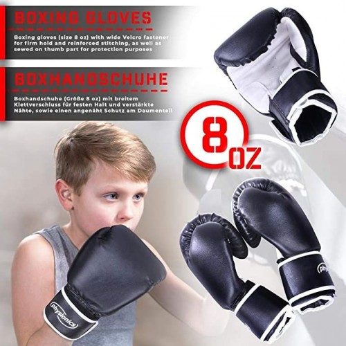 Boxovacie vrece s boxerskými rukavicami pre deti, 25 x 60 cm