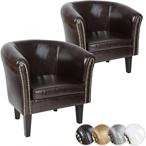 MIADOMODO Sada kresiel Chesterfield, 58 x 71 x 70 cm, hnedá MIADOMODO Sada kresiel Chesterfield, 58 x 71 x 70 cm, hnedá
