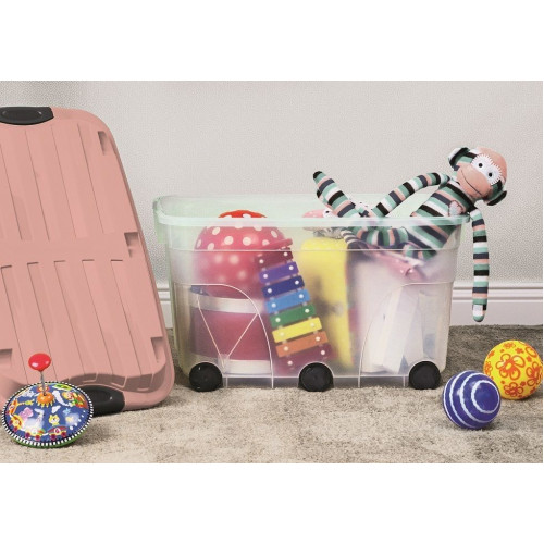 Úložný box ROLLER, 57 L, ružový