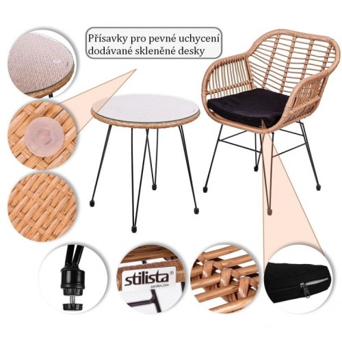 STILISTA Záhradný set - stolička + stôl