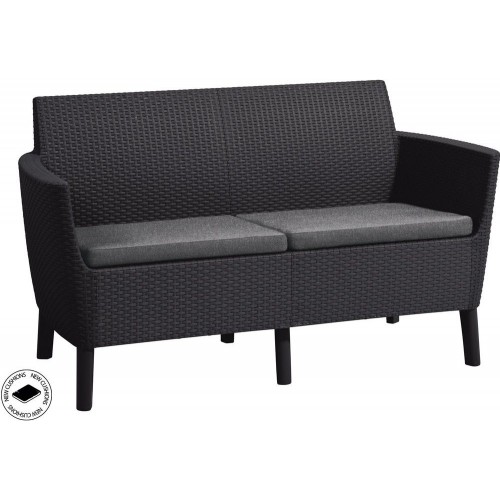 Záhradný polyratanový set SALEMO - grafit