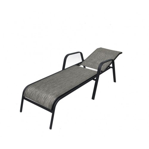 Záhradné ležadlo kovové ZWC-52 sivé