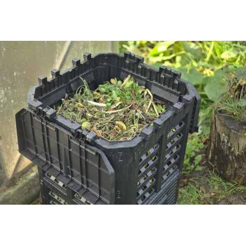 Záhradný plastový kompostér, čierny, 300 l Záhradný plastový kompostér, čierny, 300 l