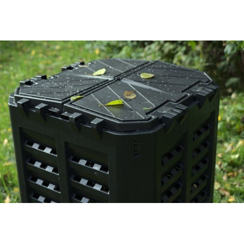 Záhradný plastový kompostér, čierny, 300 l Záhradný plastový kompostér, čierny, 300 l