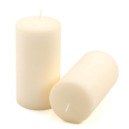 Sada stĺpových sviečok, 15 cm, Ø 7,5 cm, krémová, 2 ks