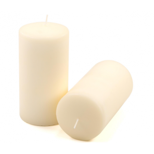 Sada stĺpových sviečok, 15 cm, Ø 7,5 cm, krémová, 4 ks