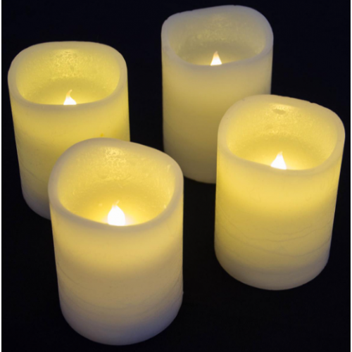 NEXOS Dekoratívna LED sada 4 adventné sviečky, biela