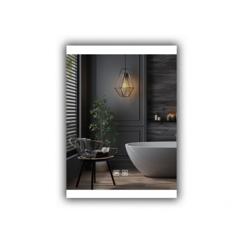 IREDA Kúpeľňové zrkadlo s LED osvetlením, 70 x 50 cm