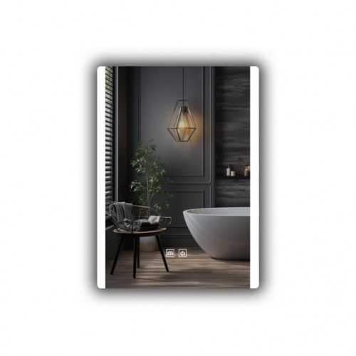 IREDA Kúpeľňové LED zrkadlo s osvetlením, 80 x 60 cm