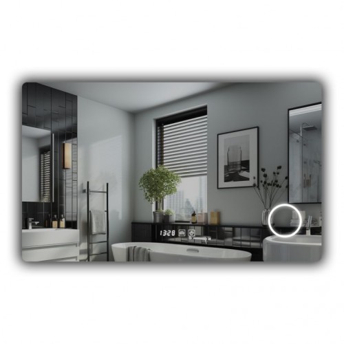 IREDA Kúpeľňové zrkadlo s LED osvetlením, 90 x 70 cm