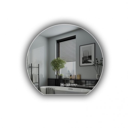 IREDA Kúpeľňové zrkadlo s LED osvetlením, okrúhle, 50 cm