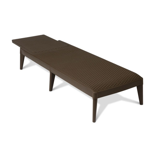 Plastové záhradné lehátko NUMANA, hnedé