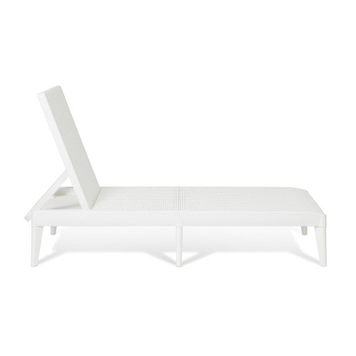 Plastové záhradné lehátko NUMANA, biele