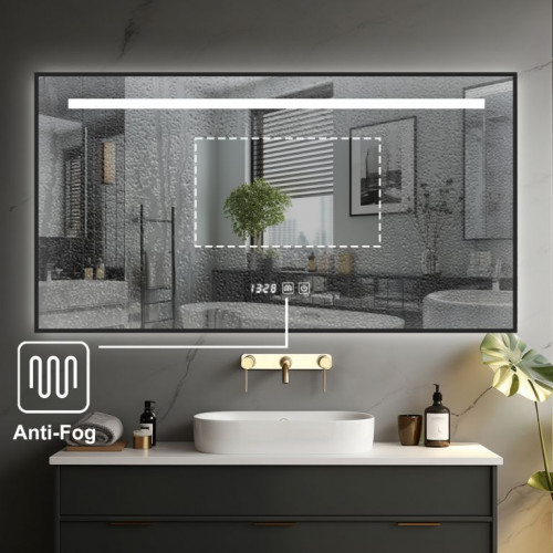 IREDA Kúpeľňové zrkadlo s LED osvetlením, 100 x 75 cm