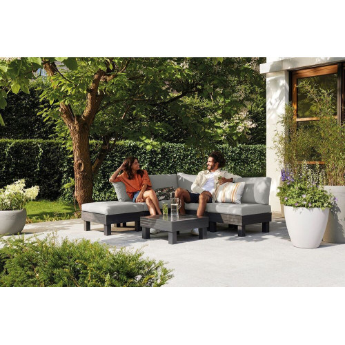 Záhradná plastová súprava ELEMENTS SIGNATURE, grafitová