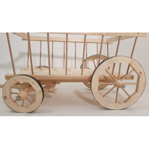 Dekoračný drevený žebriňák s kovovými kolesami 170 cm