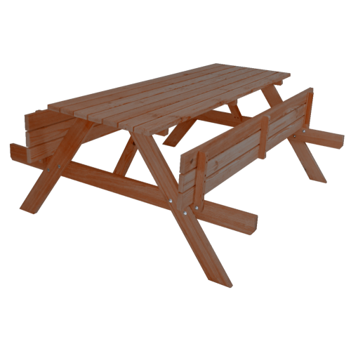 Drevená záhradná súprava PIKNIK, 180 x 165 x 72 cm, morená
