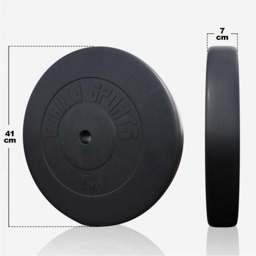 GORILLA SPORTS Nakladací činkový set, 130 kg