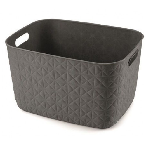 Úložný box Softex L - 19 l, tmavosivý