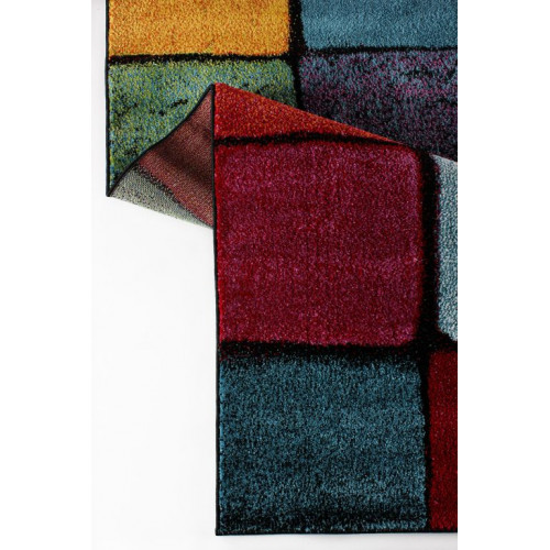 Koberec kockovaný, 160 x 230 cm, mix farieb