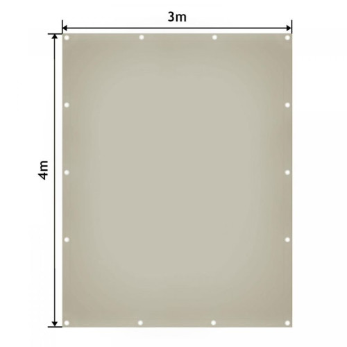 JAGO Plachta 650 g/m², hliníkové oká, sivá 4 x 3 m