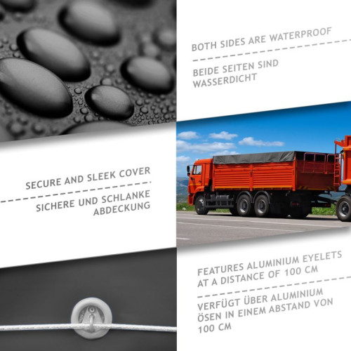 Ochranná plachta 2x3 m, PVC, antracit, UV a vodotesná