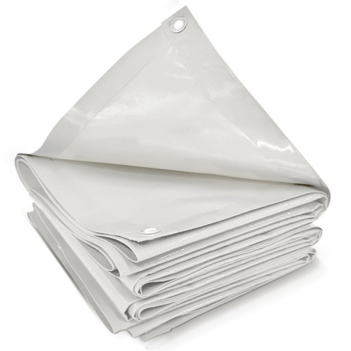 JAGO Plachta 650 g/m², hliníkové oká, biela, 4 x 3 m