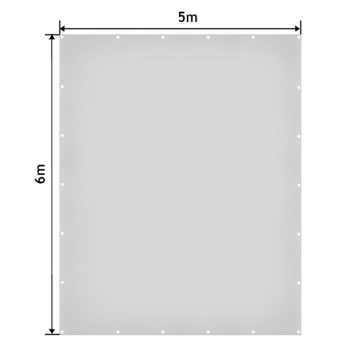 JAGO Plachta 650 g/m², hliníkové oká, biela, 5 x 6 m JAGO Plachta 650 g/m², hliníkové oká, biela, 5 x 6 m