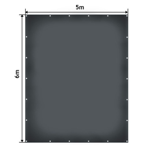 JAGO Plachta 650 g/m², hliníkové oká, antracit, 5 x 6 m JAGO Plachta 650 g/m², hliníkové oká, antracit, 5 x 6 m